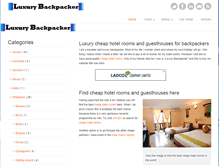 Tablet Screenshot of luxurybackpacker.com